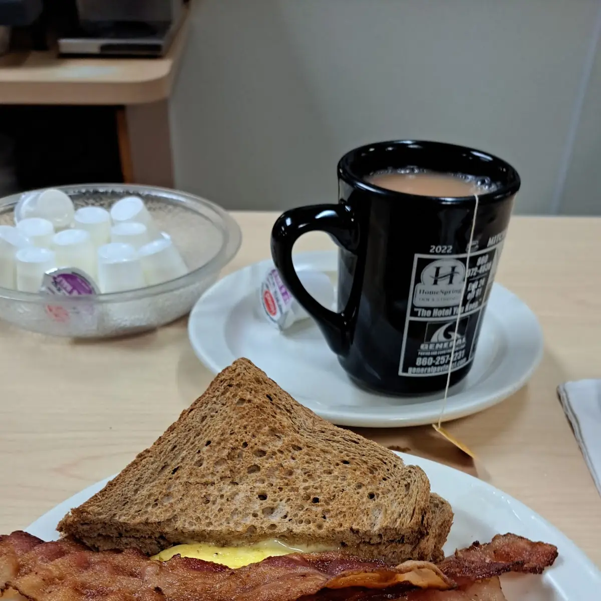 Bacon and Egg with Wheat Toast