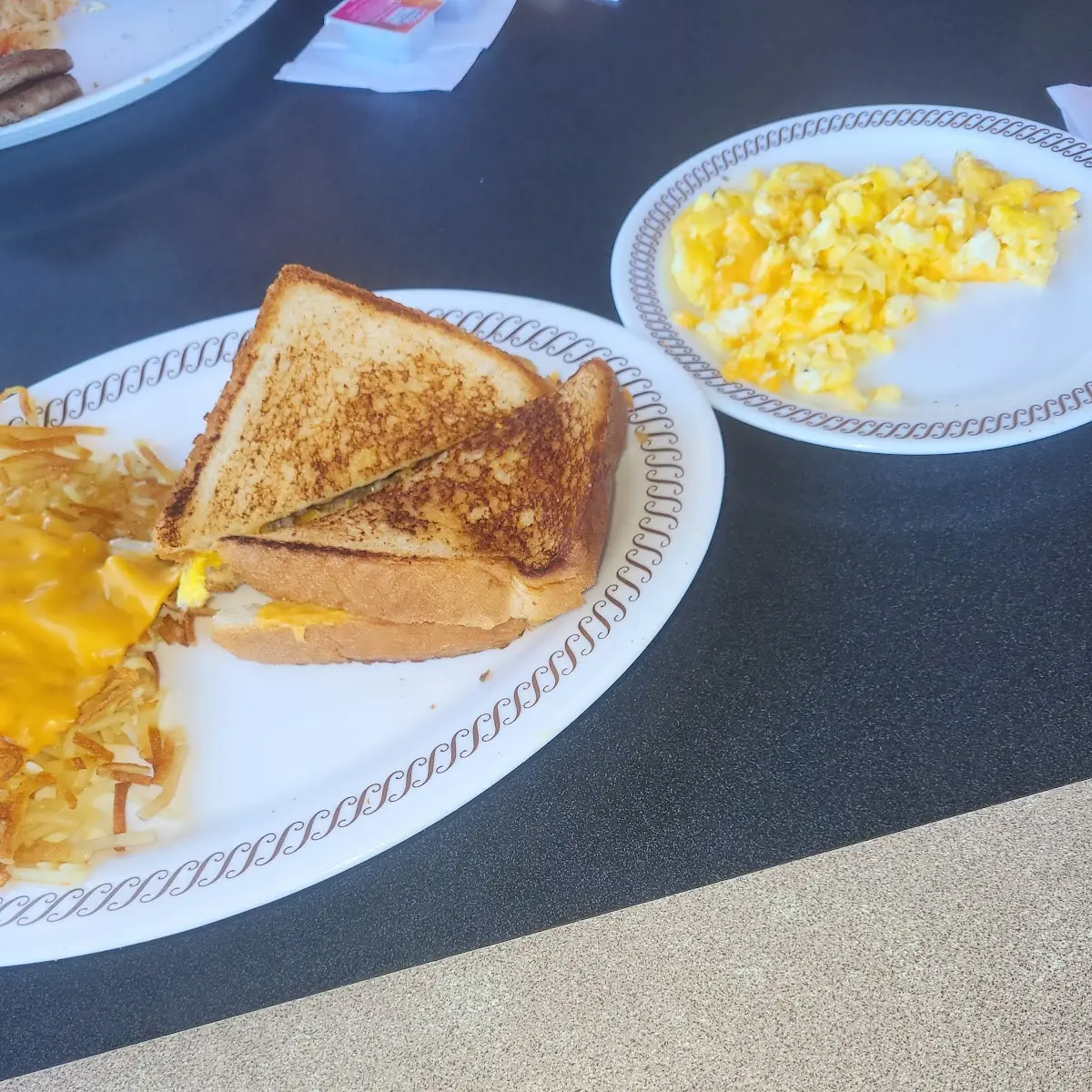 Toast Bacon Scrambled Eggs and Potato Slice