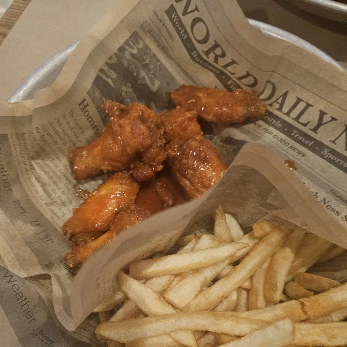 Buffalo Wings and Fries