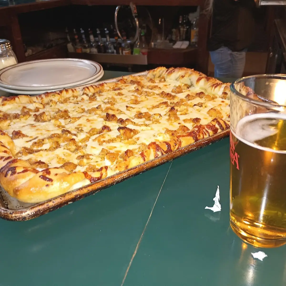 White Breaded Chicken Parmesan Pizza