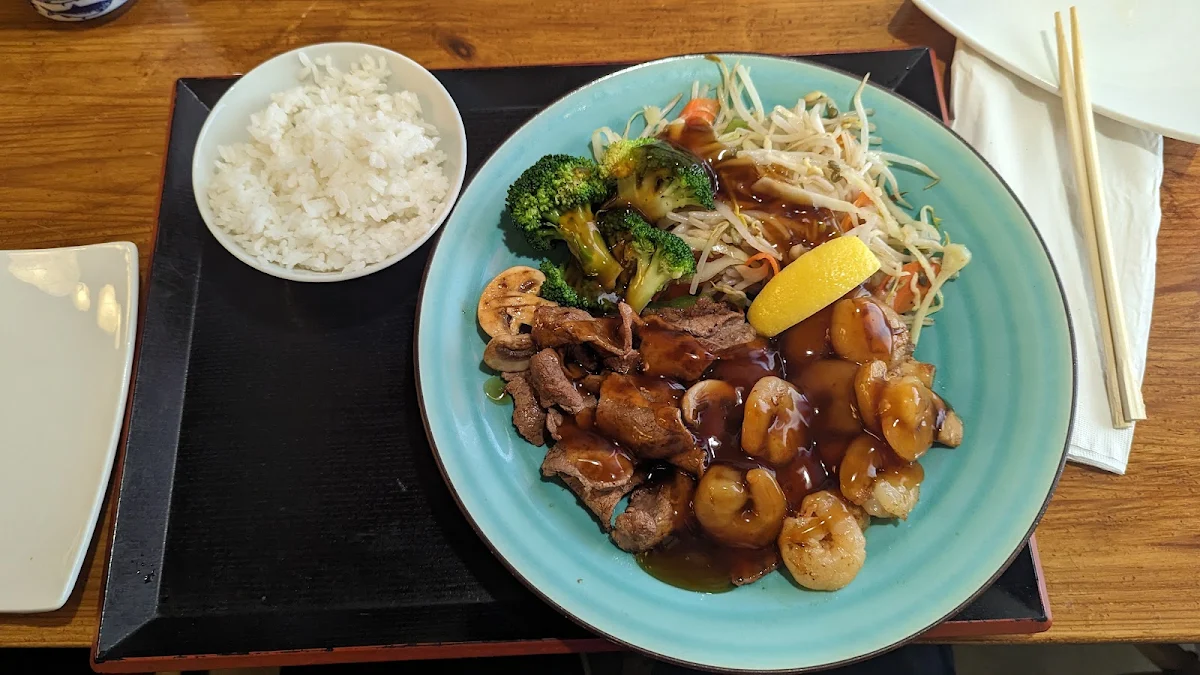Chicken and Shrimp Teriyaki, Toshi Japanese Restaurant