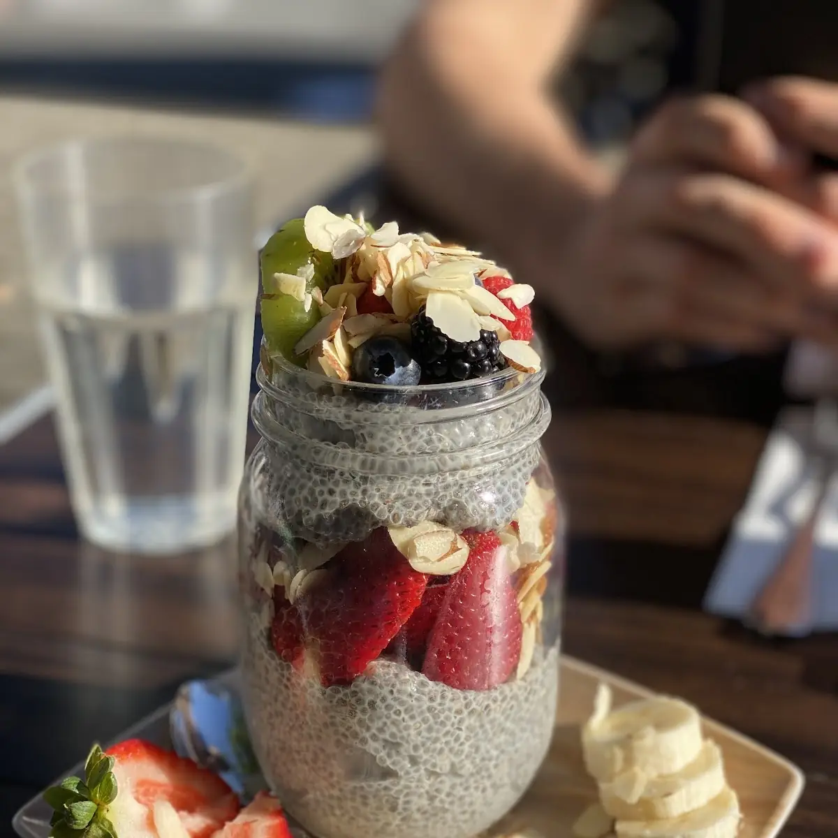 Chia Pudding with Berries and Almonds