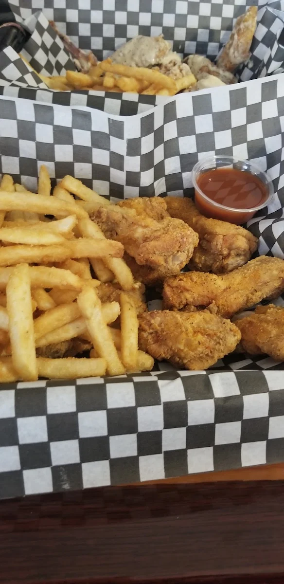 Garlic Parmesan Wings and Fries