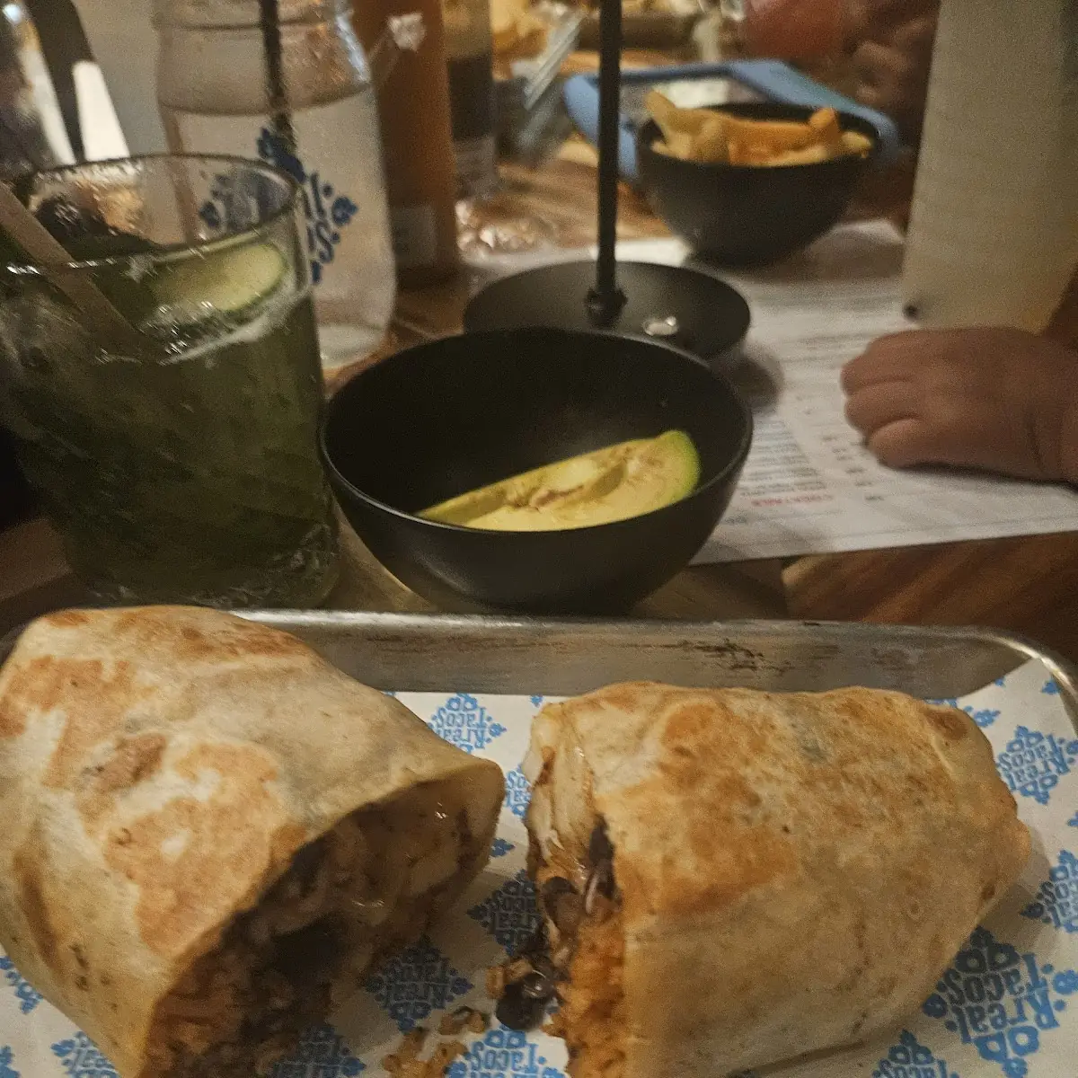 Toasted Meat and Bean Burrito