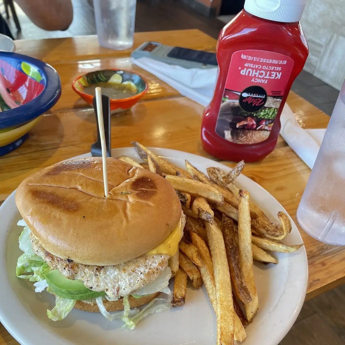 Chicken Burger and Fries
