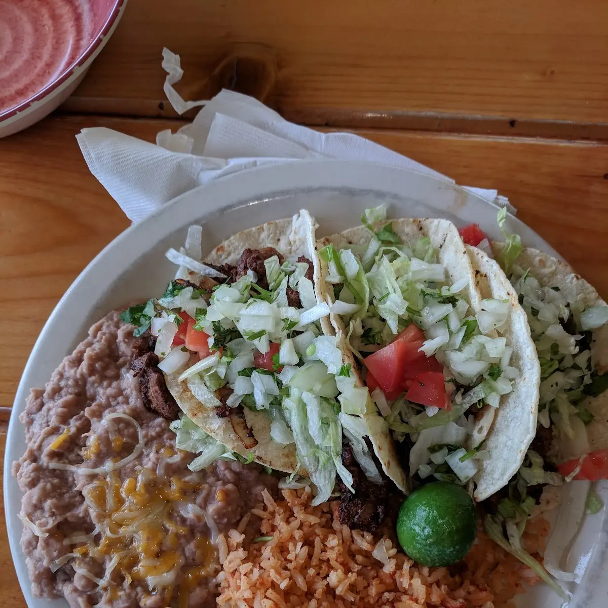 Gorditas Plate with Rice & Beans