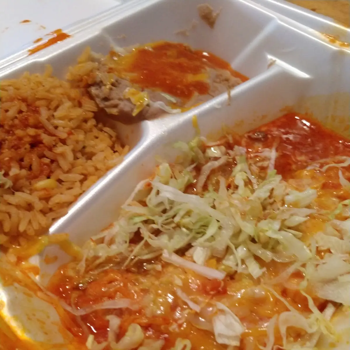 Beef Taco & Cheese Enchilada