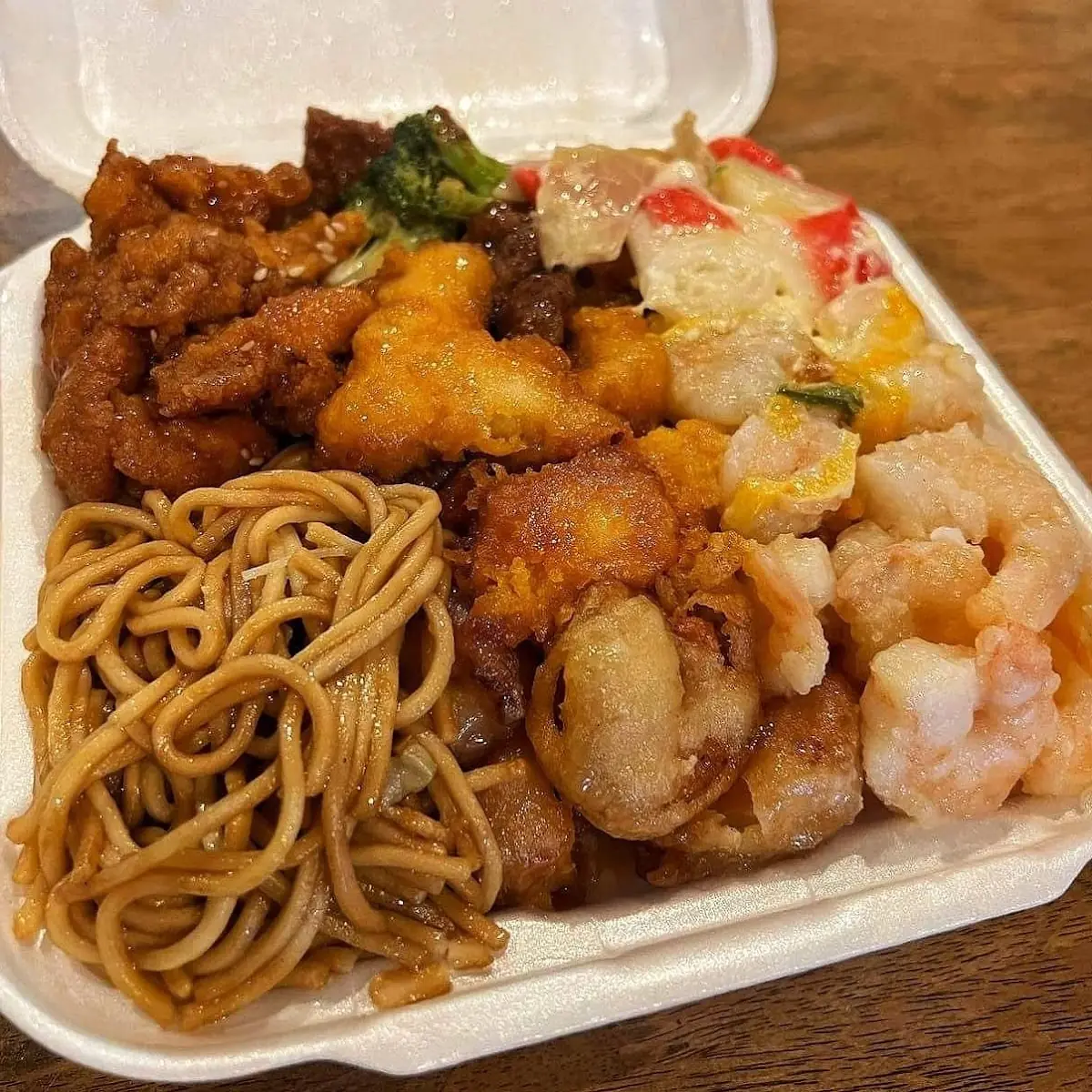 Honey Chicken Hunan Shrimp