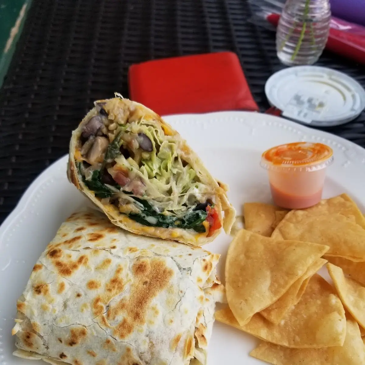 Breakfast Burrito Made Vegetarian