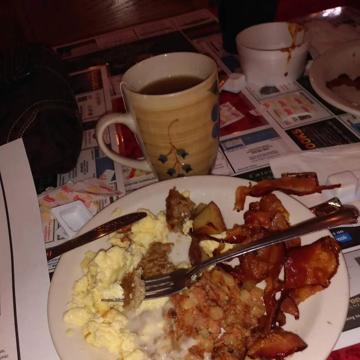 Eggs Bacon Sausage Corn Beef Hash Homefries