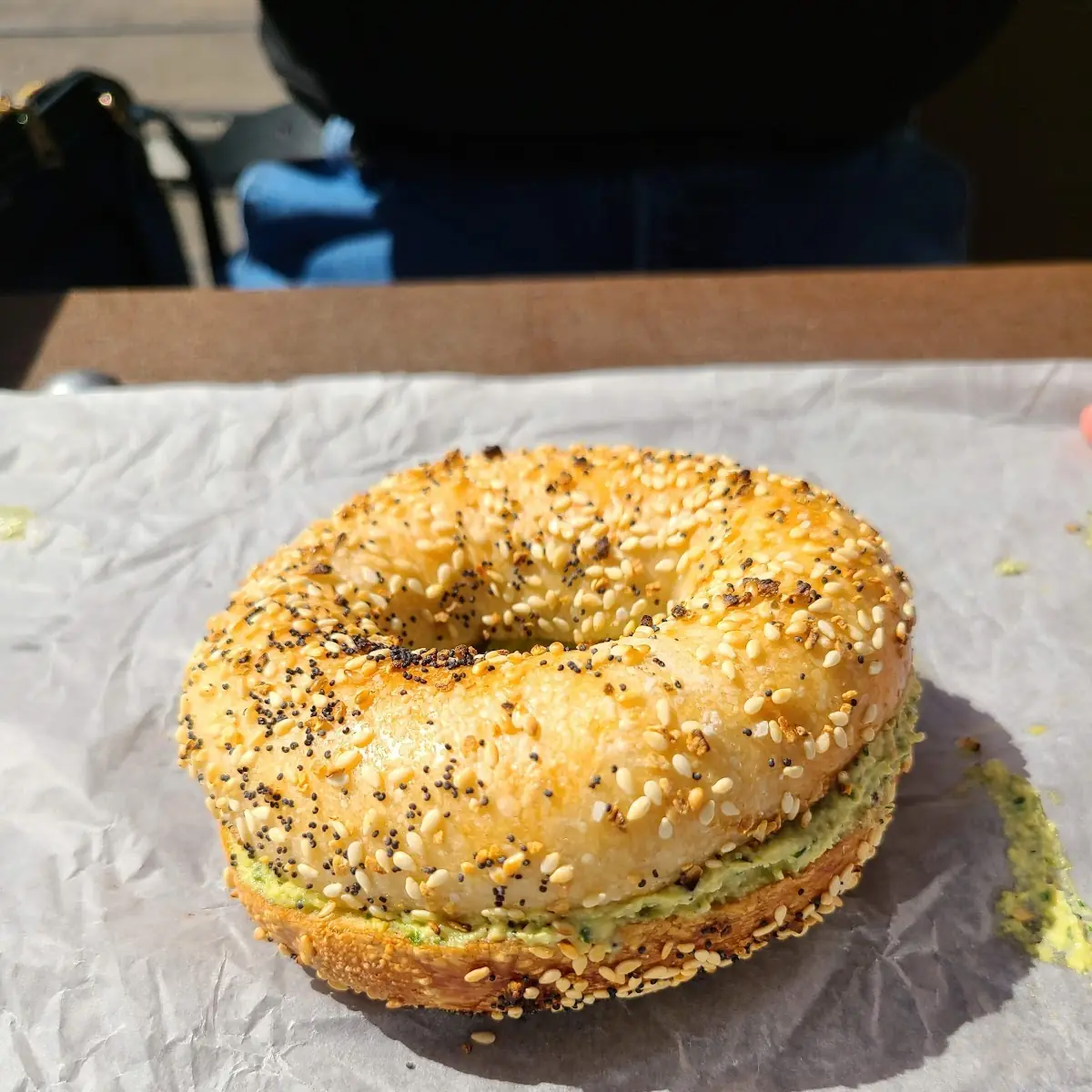 Everything Bagel with Lox and Cream Cheese