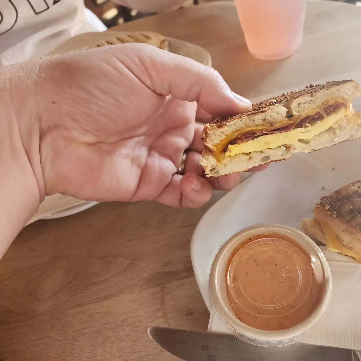 Grilled Egg & Cheese Bagel