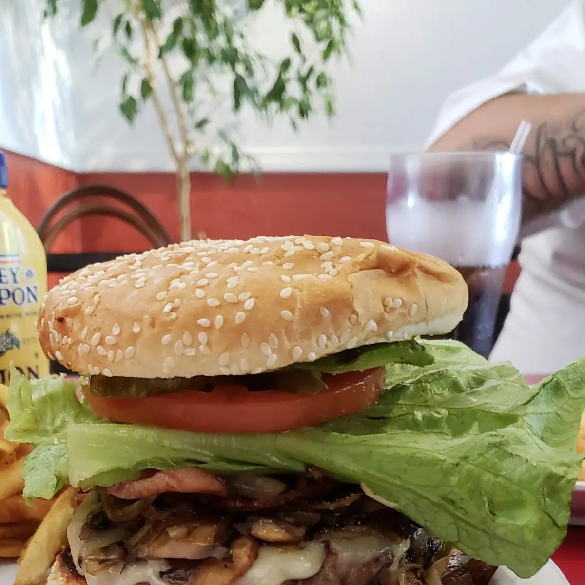 Mushroom Swiss Burger Combo