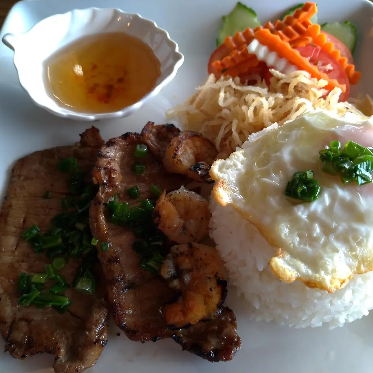 Grilled Chicken Rice Plates-Com GA Nuong