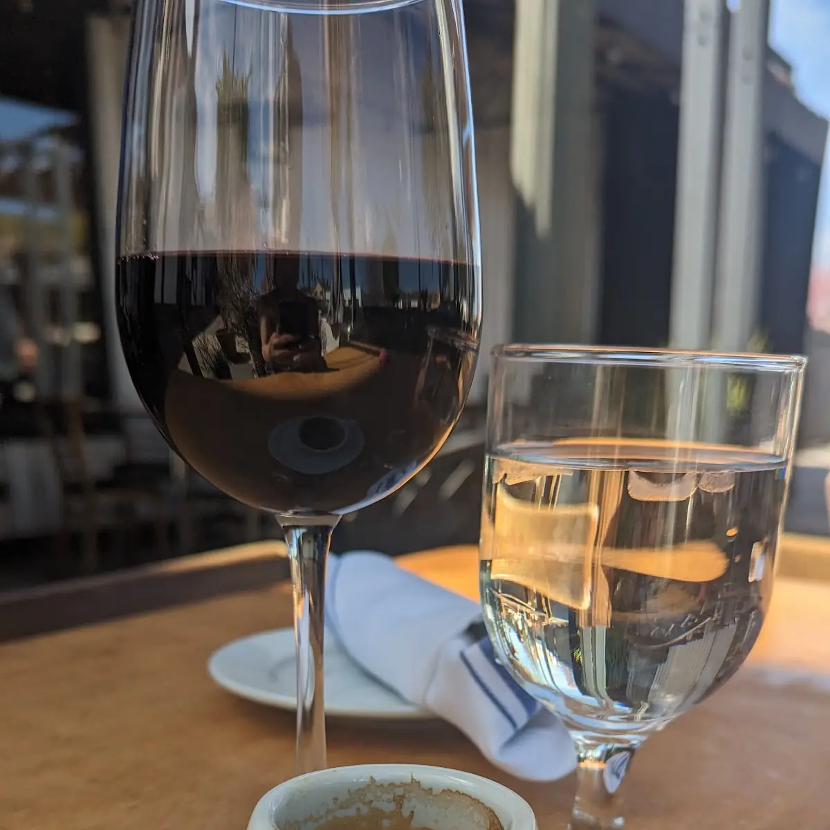 Espresso Max Red Wine Courtesy Water