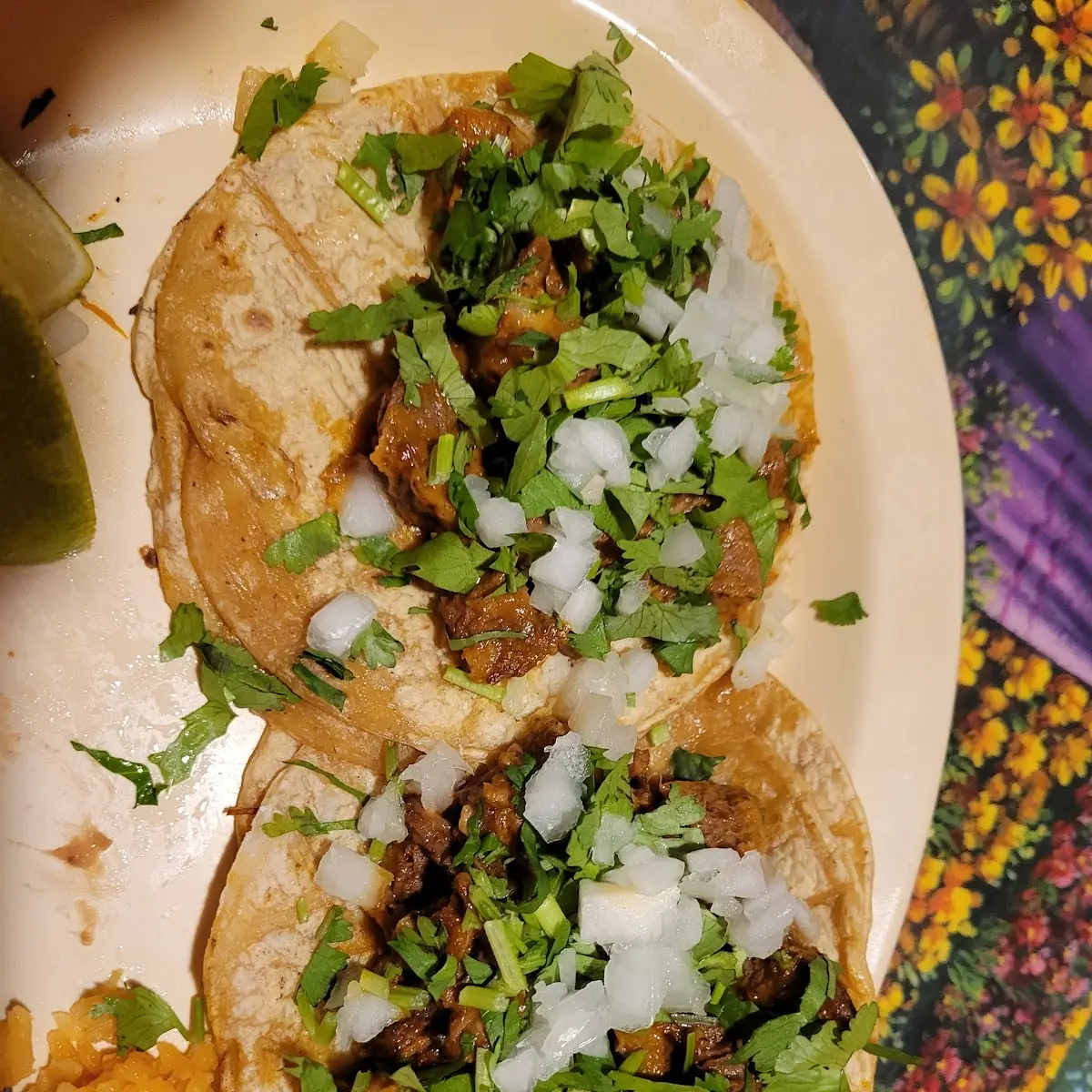 Pastor Tacos with Beans and Rice