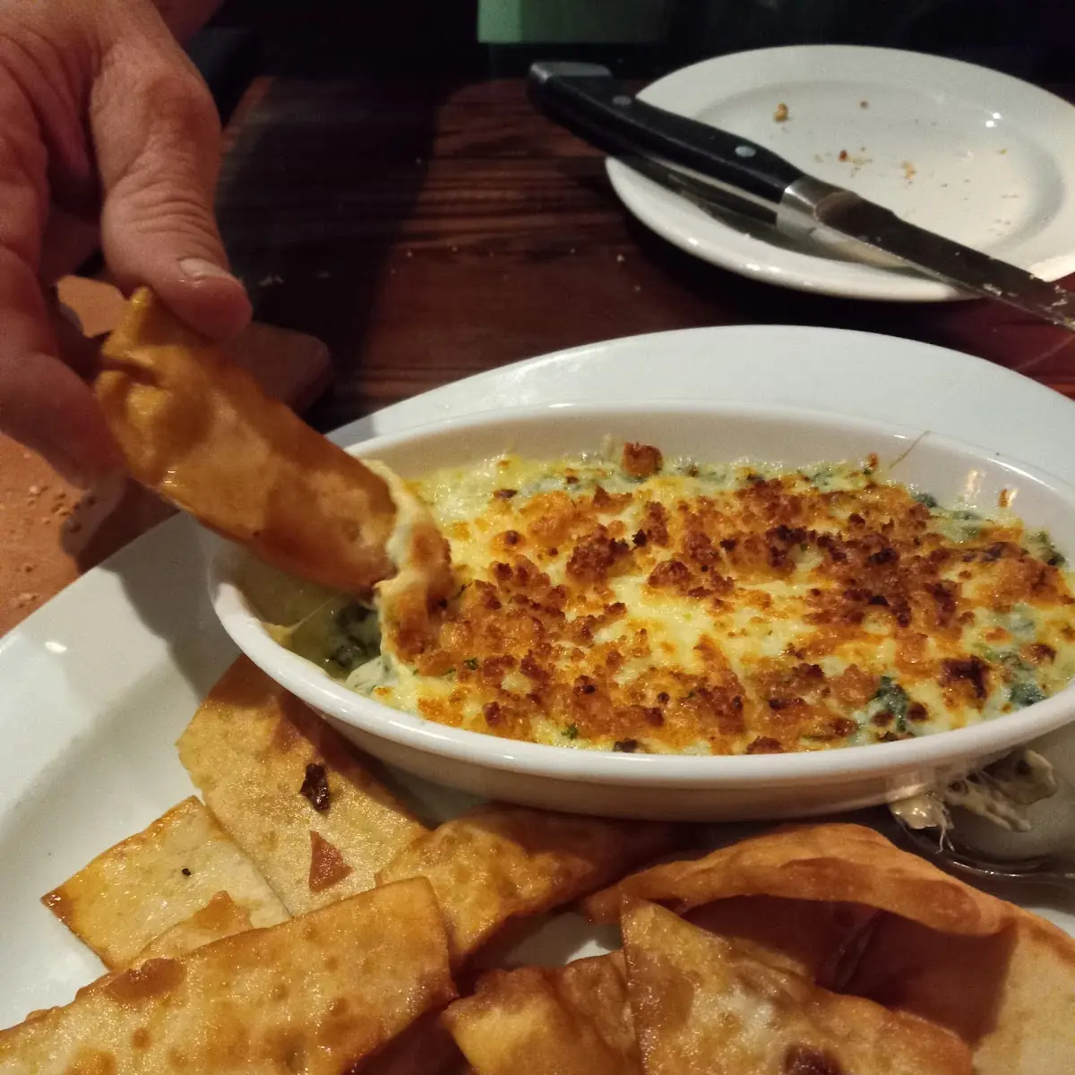 Parmesan Crusted Spinach Dip
