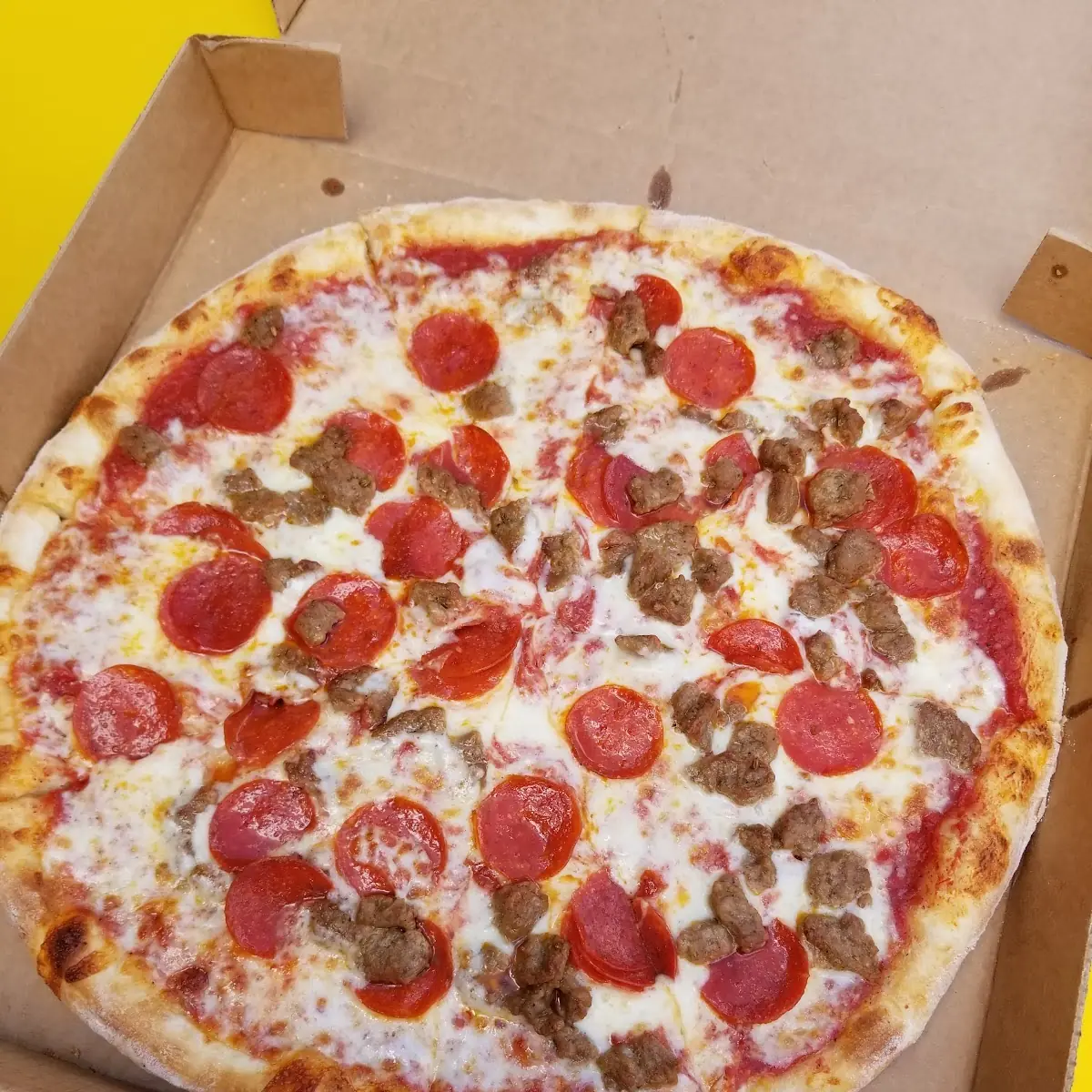 Pepperoni and Sausage Pizza