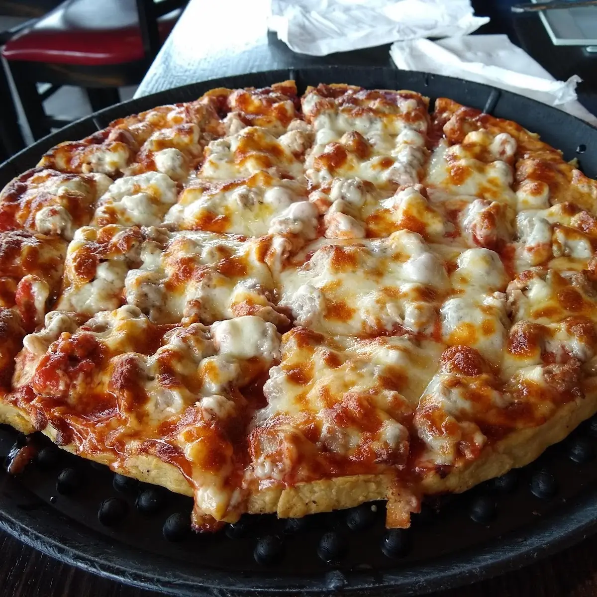 Cheese and Sausage Pizza