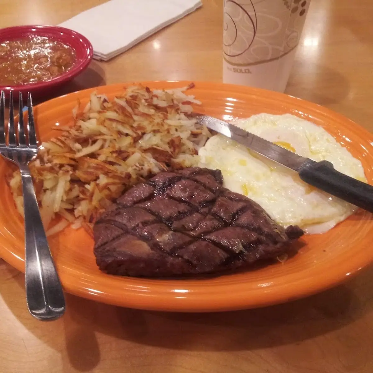 Late Night Steak Eggs & Hashbrown Special