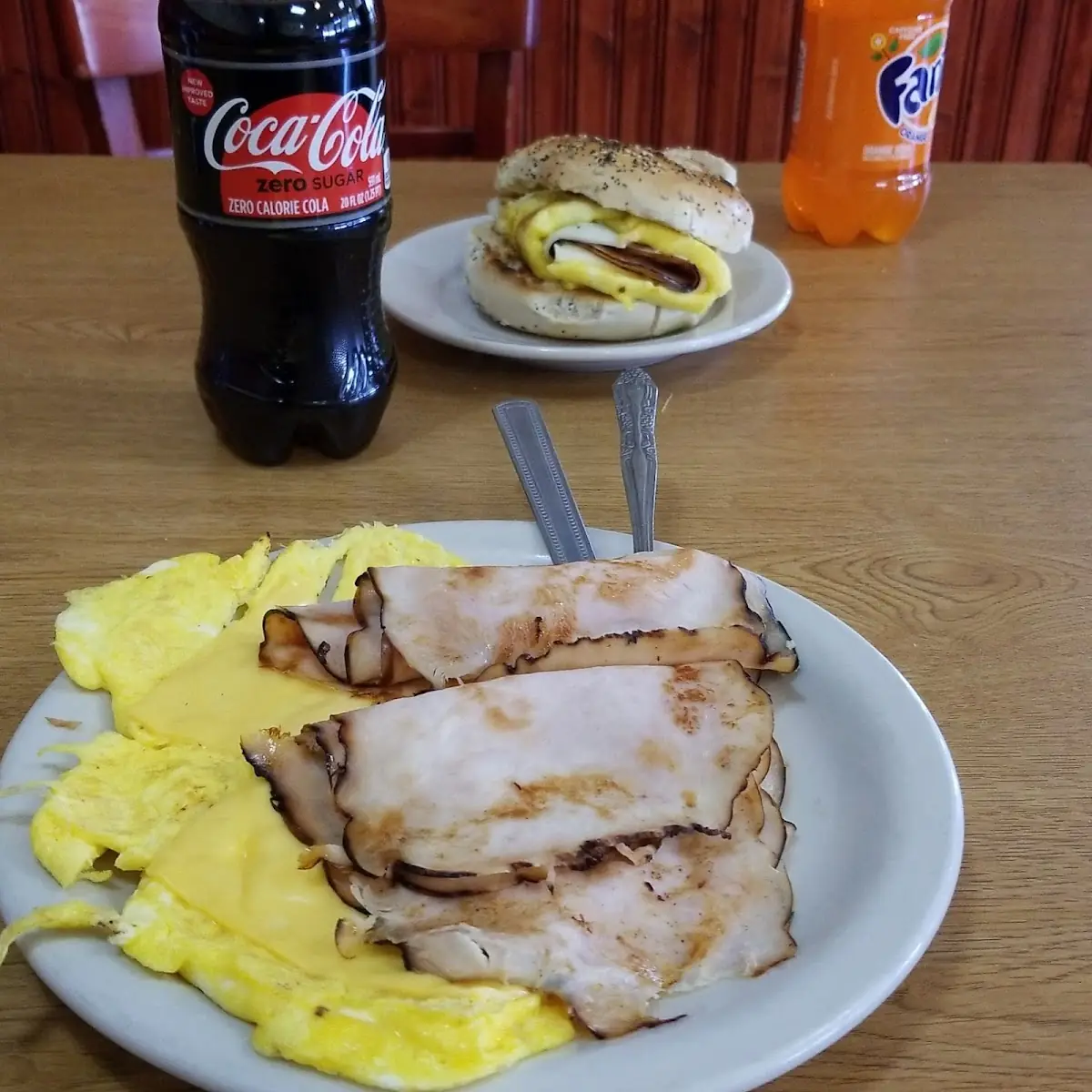 Honey Turkey w Scrambled Eggs with American