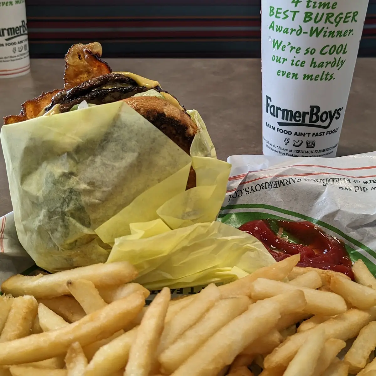 Bacon Boy Burger with Fries