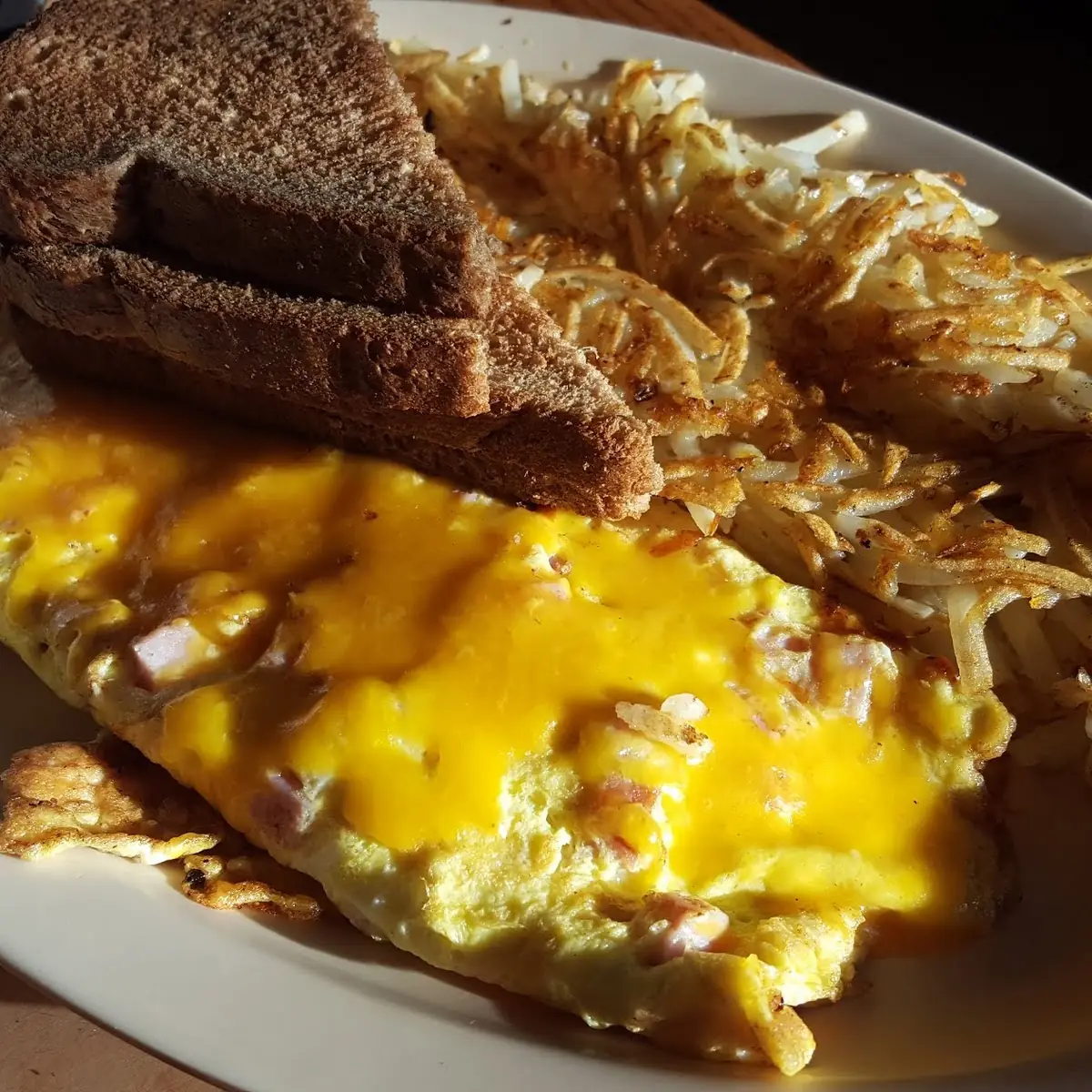 Ham & Cheese Omelet Hash Browns
