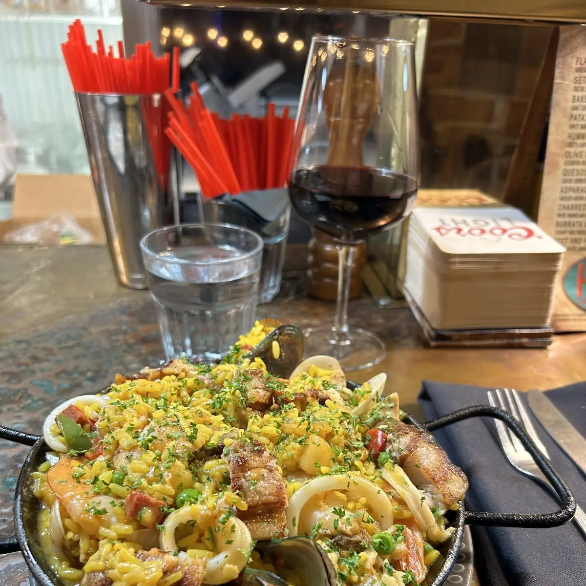 Seafood Paella with Mussels