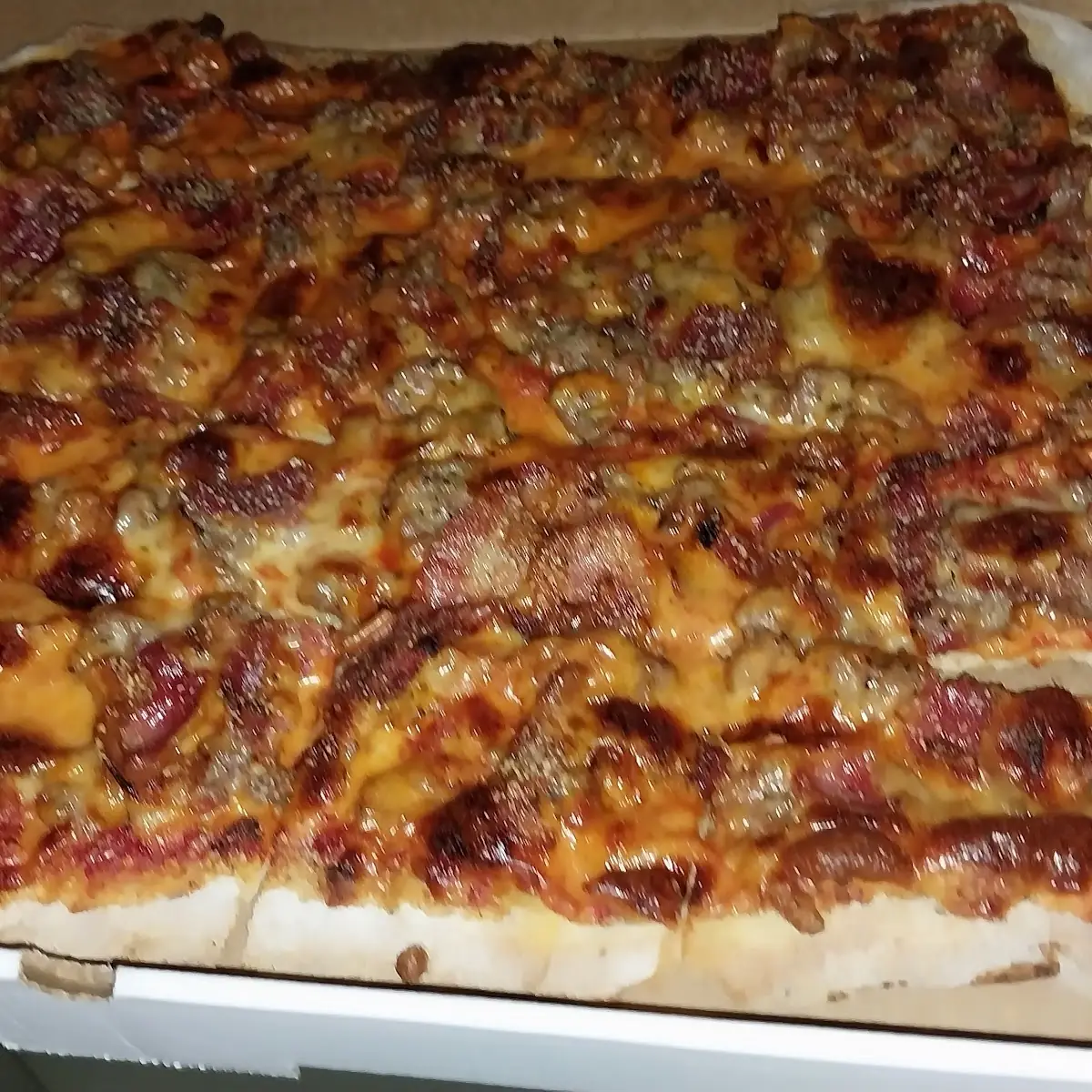 Bacon and Sausage Pizza