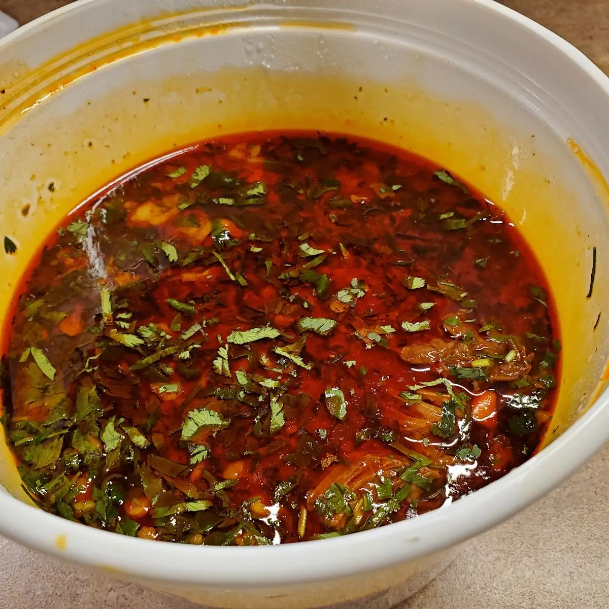 Birria Ramen Unstirred