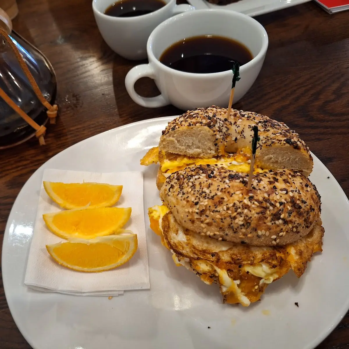 Egg Cheese Bagel with Sausage