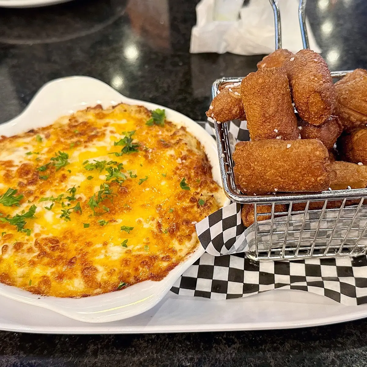 Crab Dip with Pretzel Bites