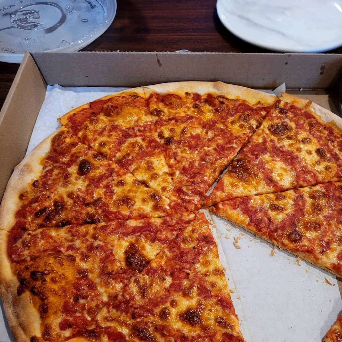 Half Bacon Half Plain Cheese Pizza