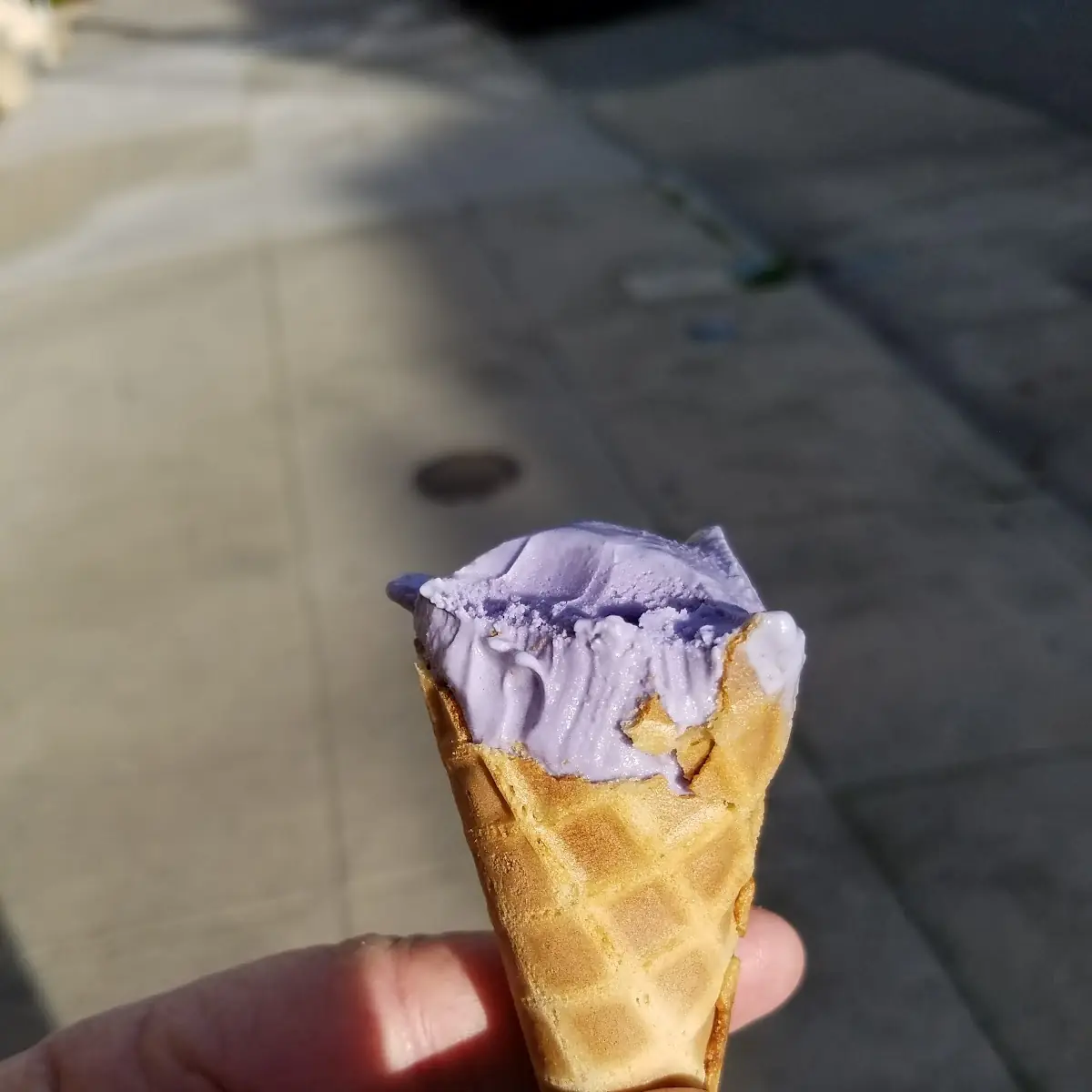 Ube Ice Cream Cone