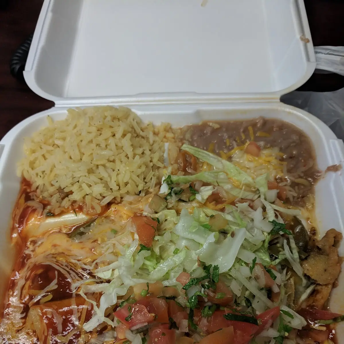 Chili Relleno and Cheese Enchilada Plate