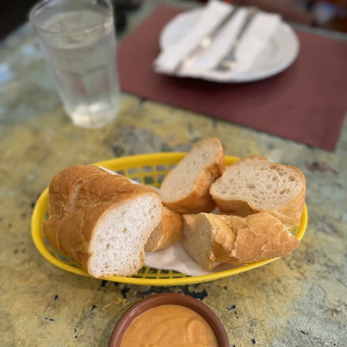 Basket of Bread and One Salsa Brava