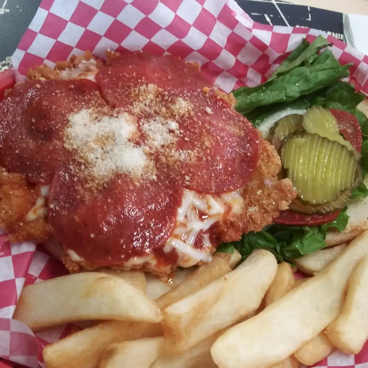 Chicken Pizza Burger
