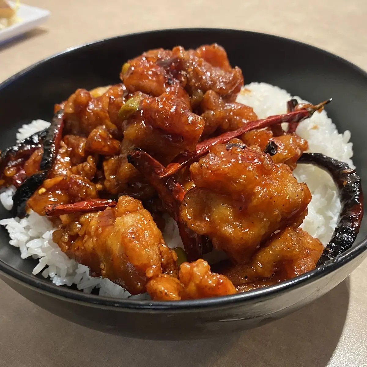 Orange Peel Chicken Rice Bowl