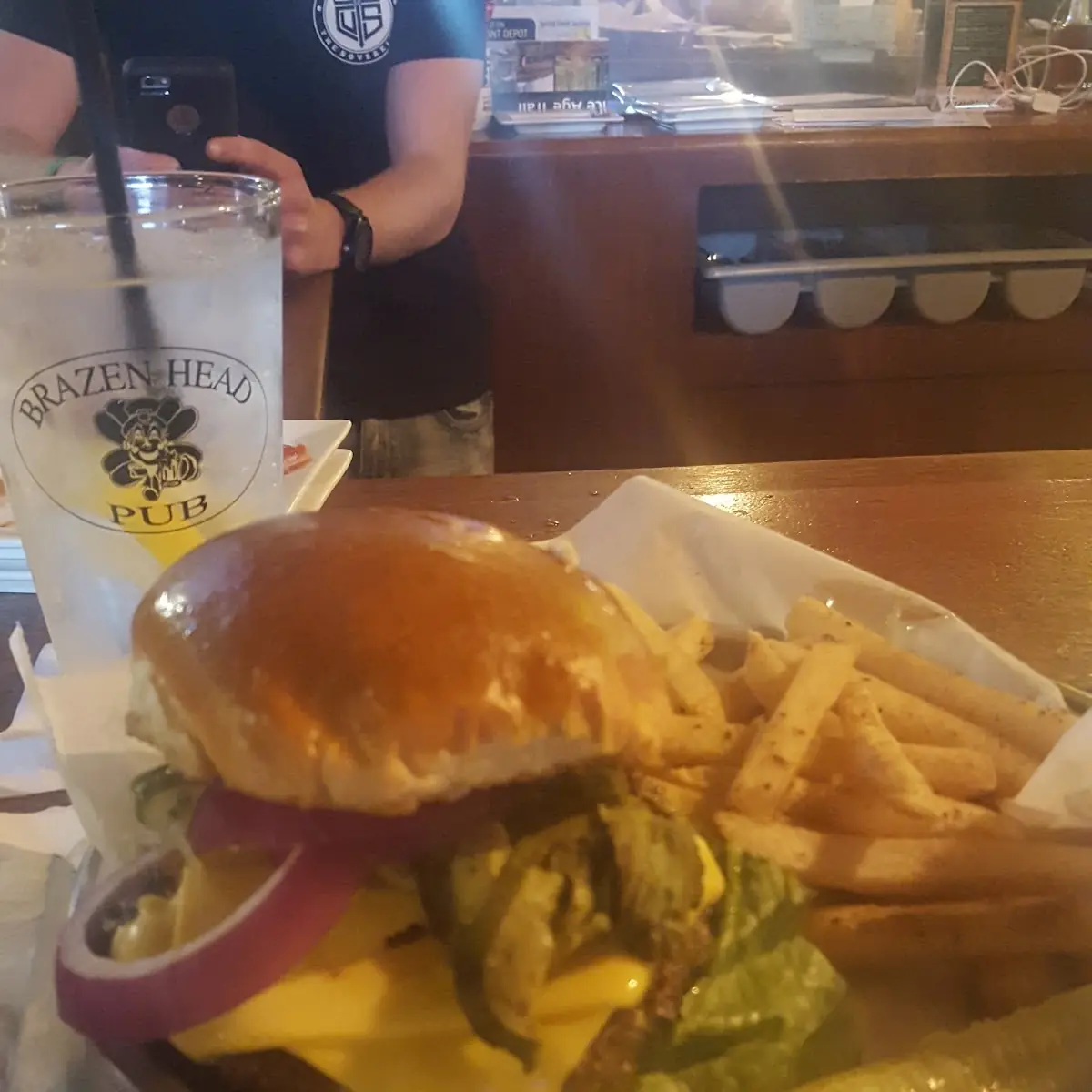 American Burger with Fries