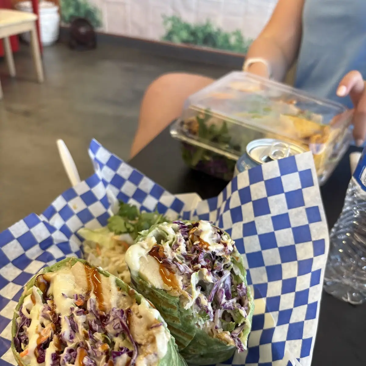 Spinach Wrap with Side Salad