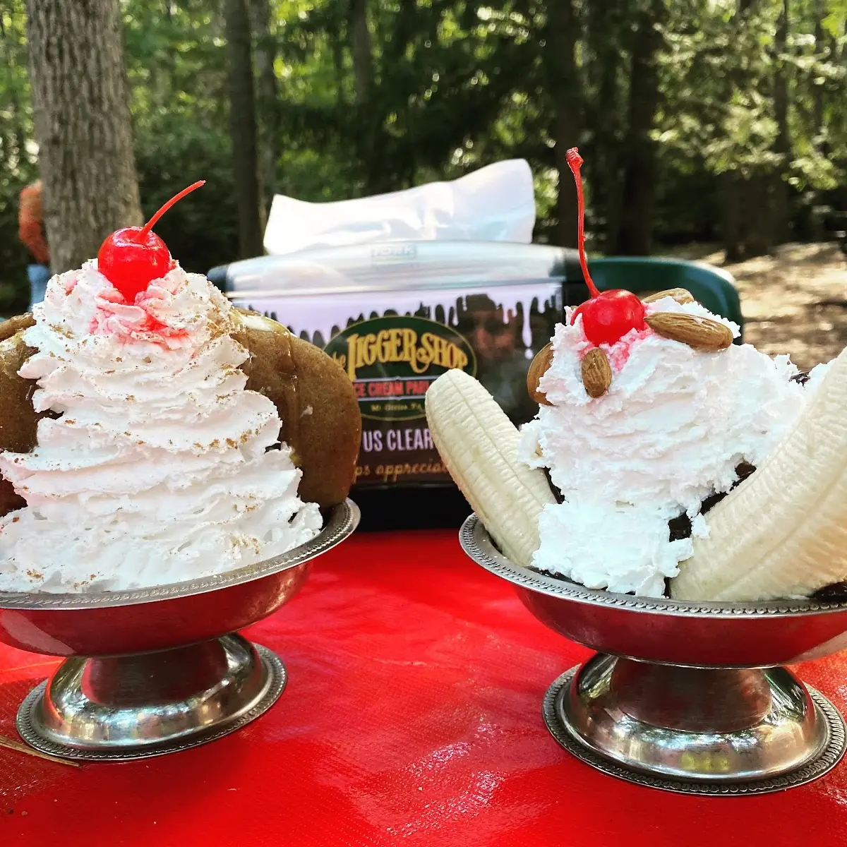 Whoopie Pie Sundae and Banana Split