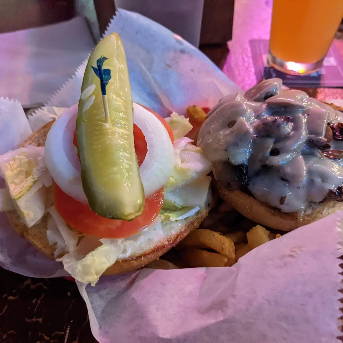 Mushroom Swiss Burger
