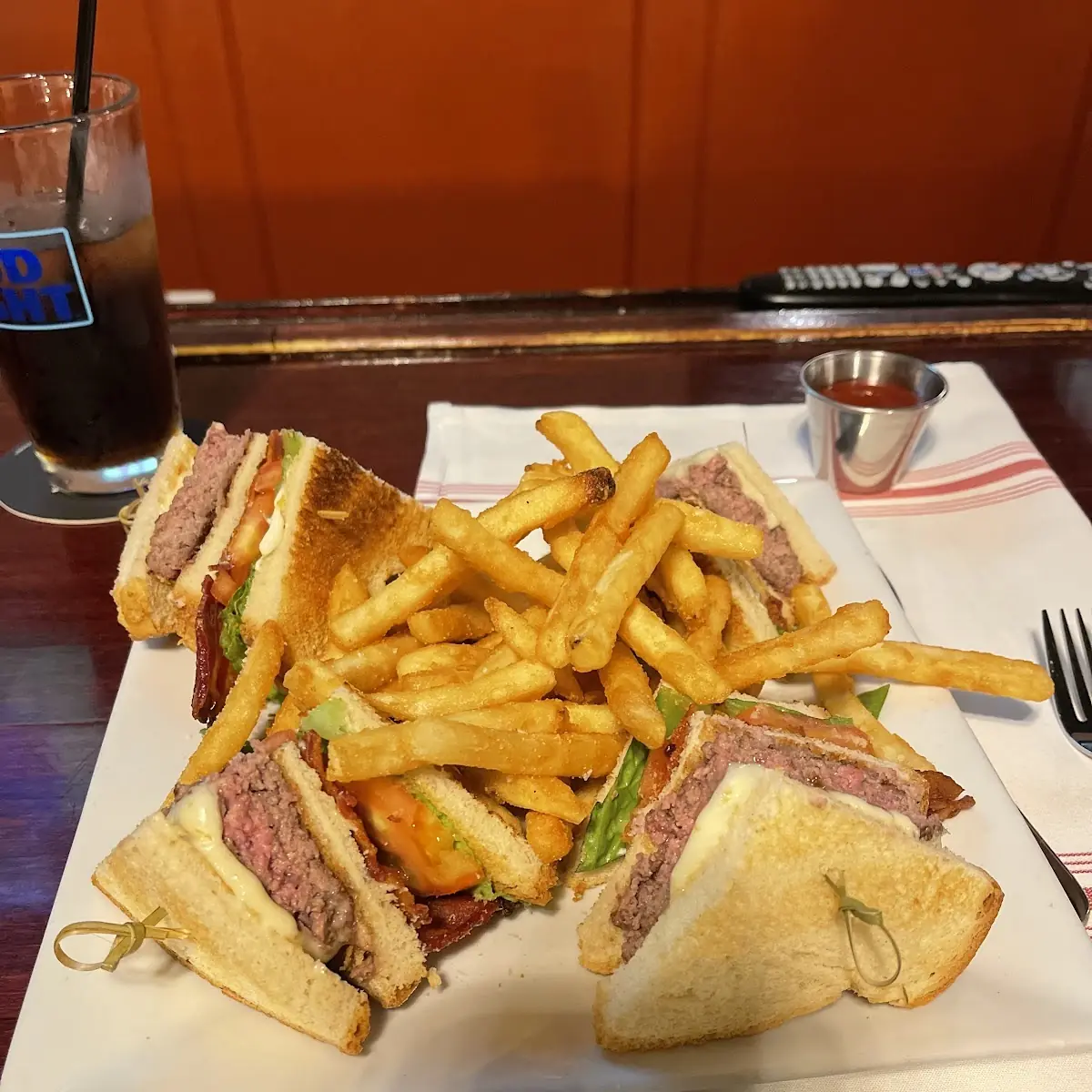 Cheeseburger Club Sandwich