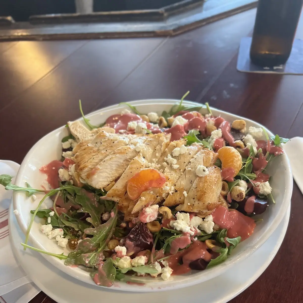 Harvest Salad Topped with Chicken