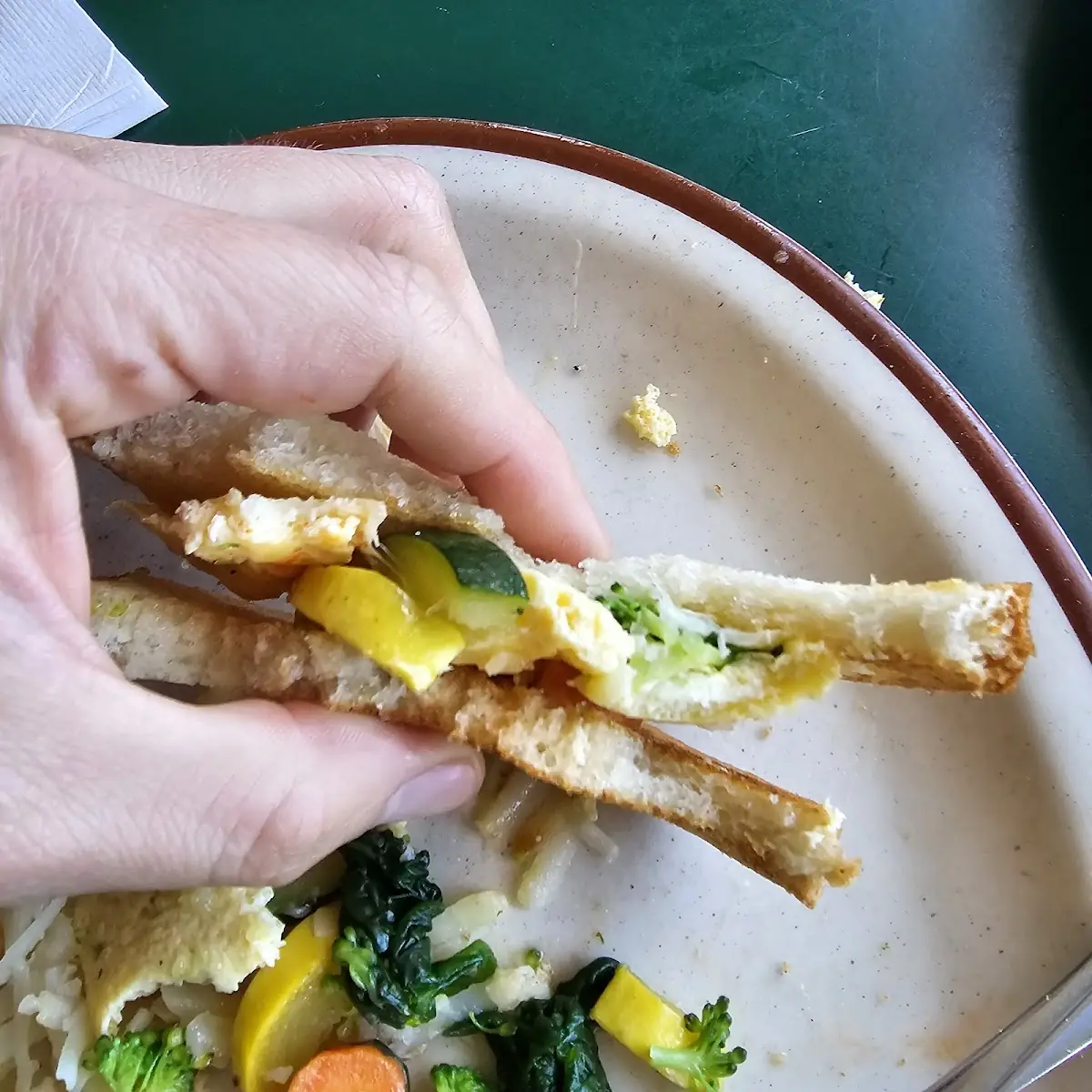 Veggie Omelette and Toast