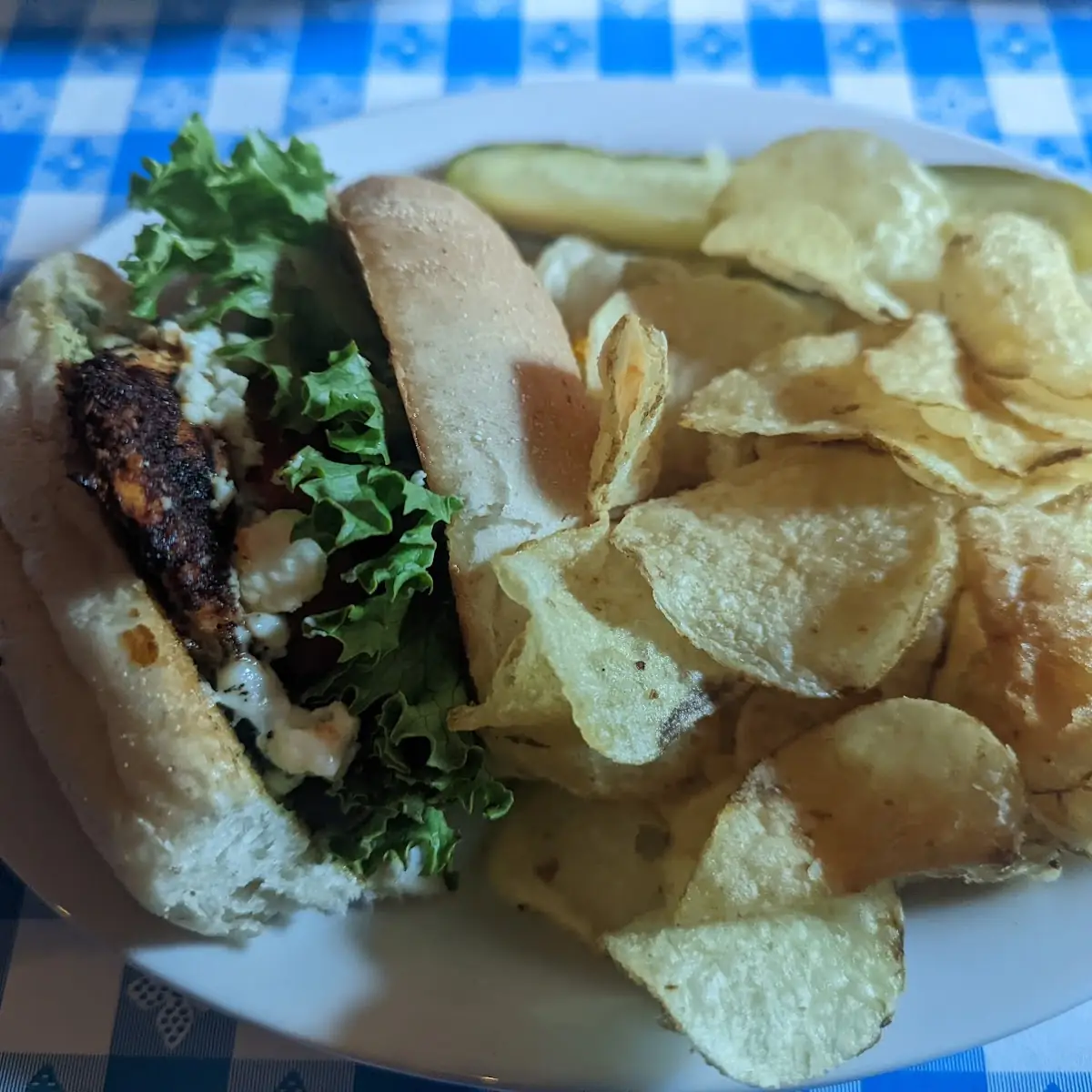 Black and Bleu Chicken Sandwich