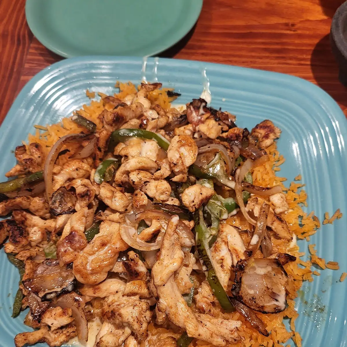 Chicken Cheese and Rice Bell Peppers & Onions