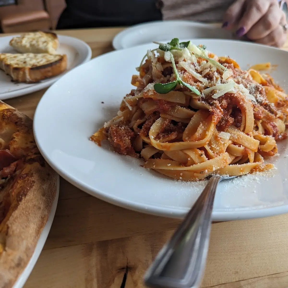 Fettuccine Bolognese with Burrata, Antica Pizzeria & Ristorante