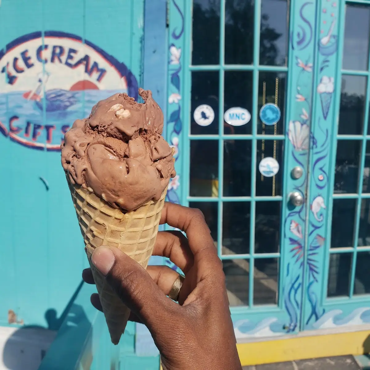 Rocky Road Ice Cream Cone