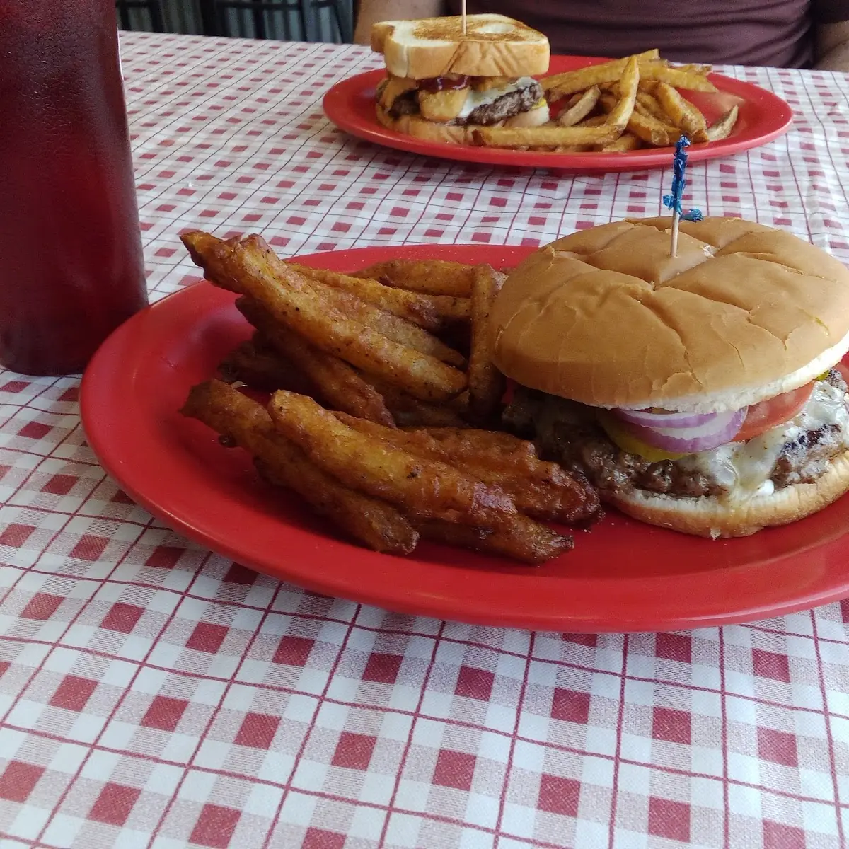 Cheese Burger with Battered Fries